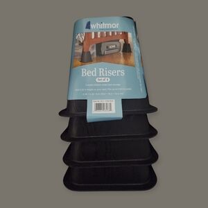 Black Bed Risers Set of 4